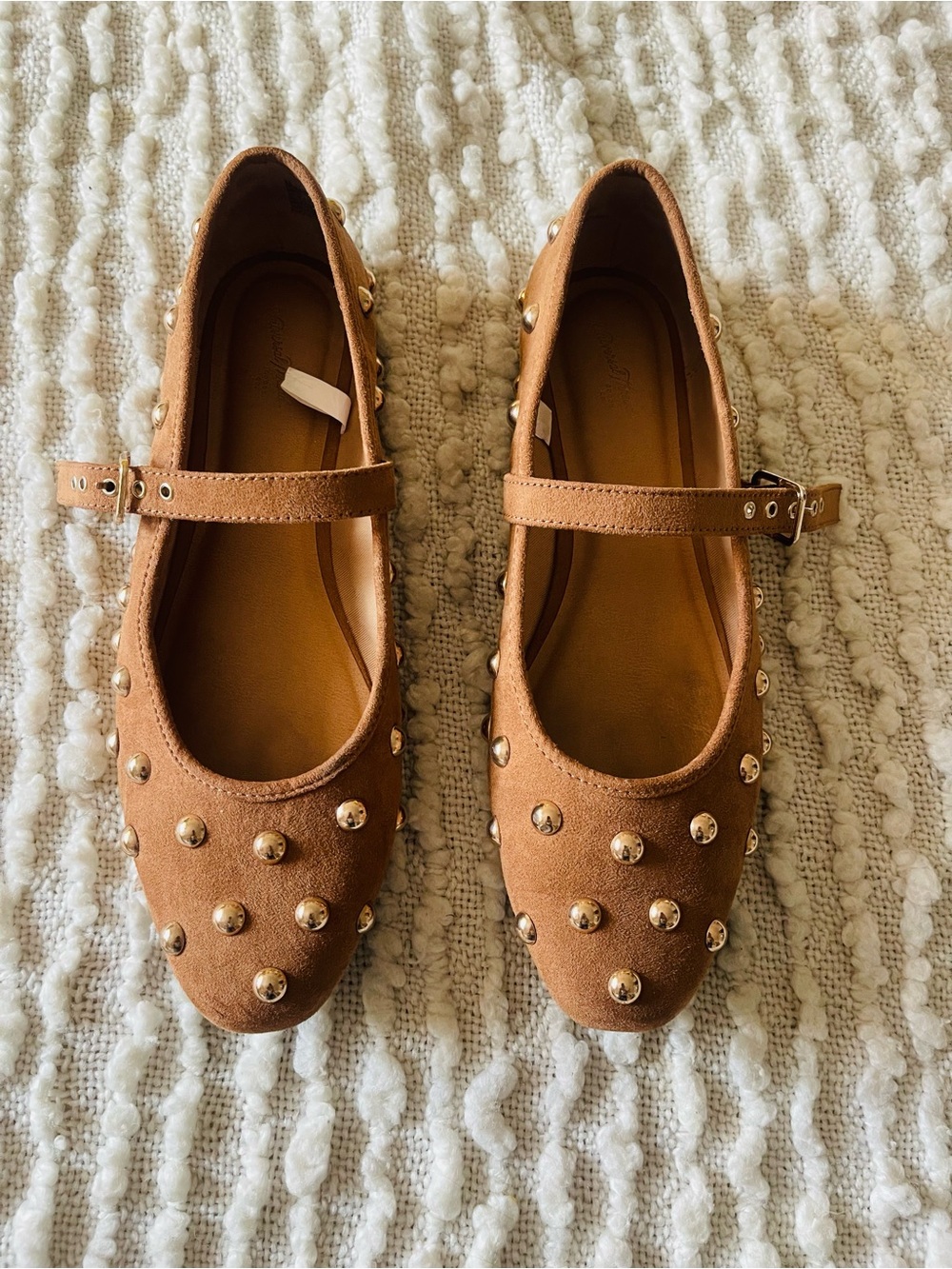 Women’s Studded Mary Jane Flats - Brown